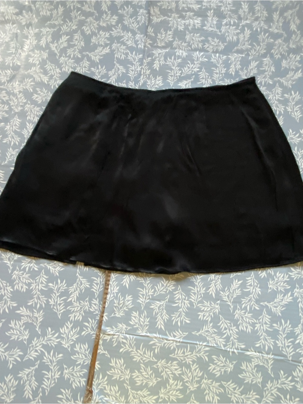 Zara Black Satin-Look Mini Skirt